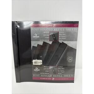 Canson 12X12 Black PHOTO SHEETS Post Lined Scrapbook Album Refill